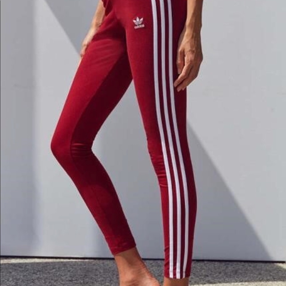 Red Adidas leggings
